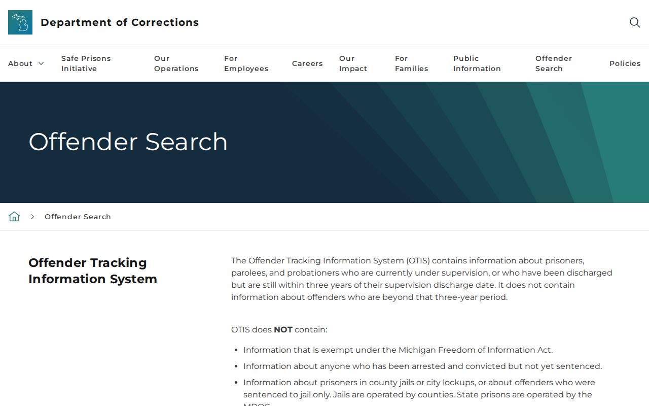 Newaygo County state offender record search through Michigan OTIS